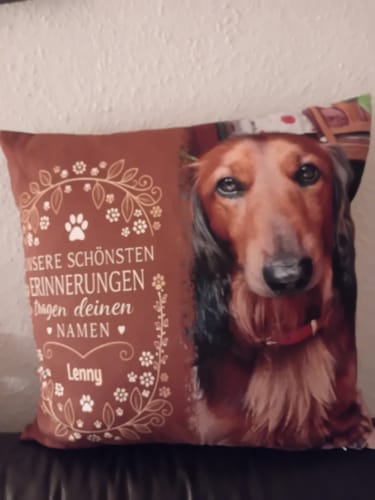 Customer photo review of Unsere Schönsten Erinnerungen - Individuelles Kissen