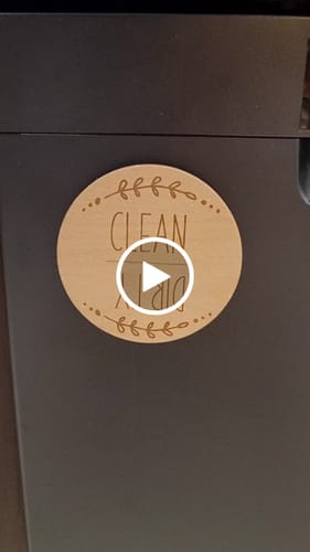 Customer video review of Clean Dirty Dishwasher Magnet