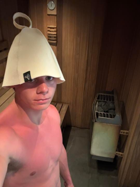 Customer photo review of The Koala Sauna Hat