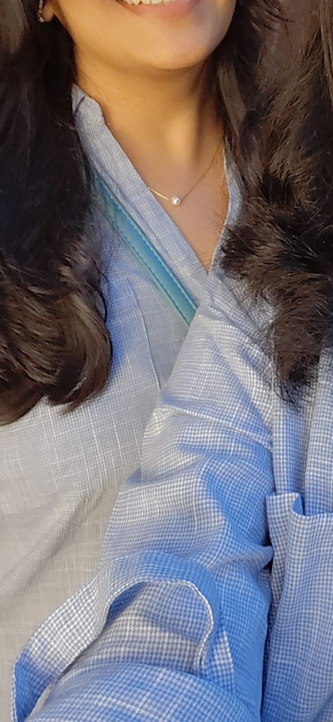 Customer photo review of Twin Hearts Drop Necklace