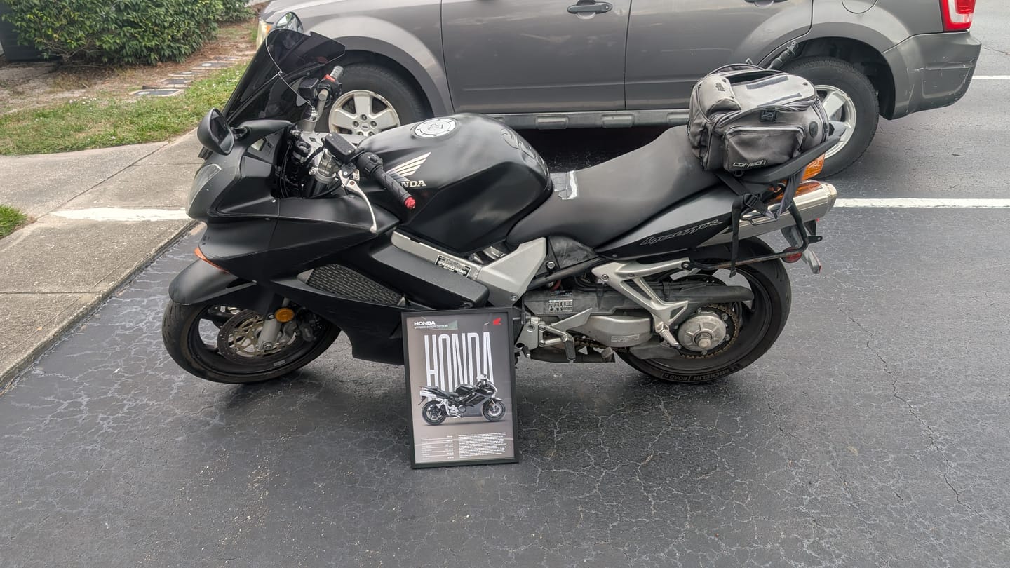 Customer photo review of Editorial Custom Motorcycle Poster – Artist Handmade