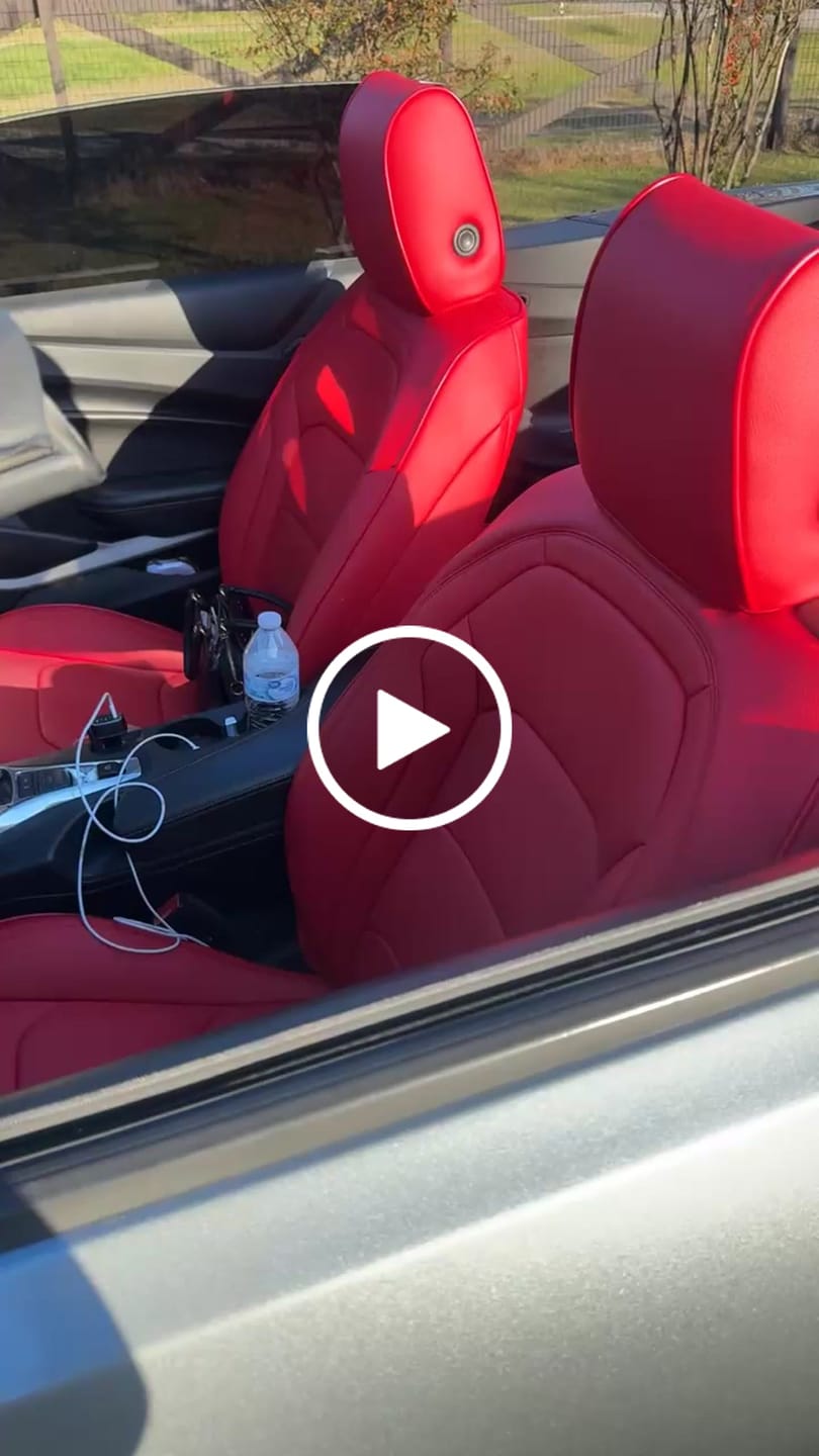 Customer video review of 6th Gen Camaro Convertible Custom Leather Seat Covers