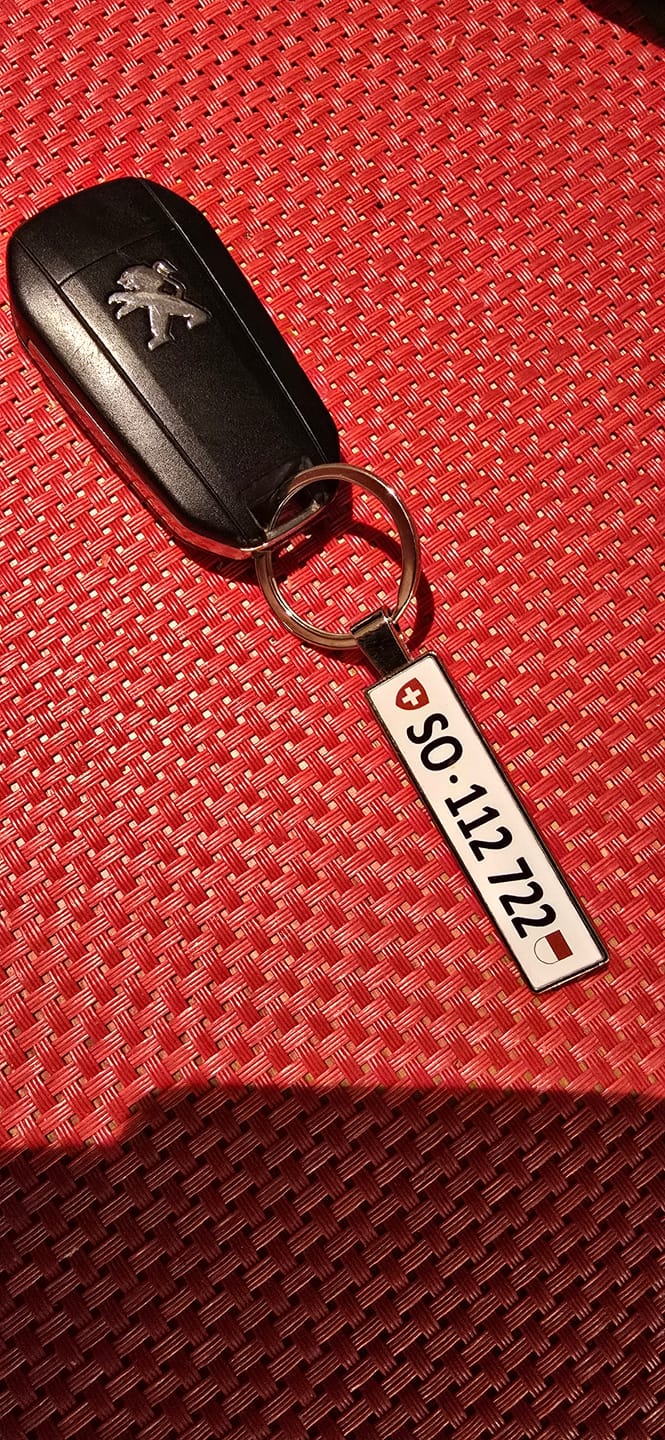 Customer photo review of Personalisierter Kennzeichen-Schlüsselanhänger – Dein Nummernschild als Anhänger
