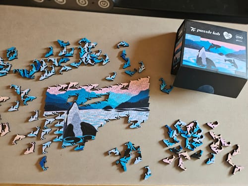 Customer photo review of Rise Wood Jigsaw Puzzle