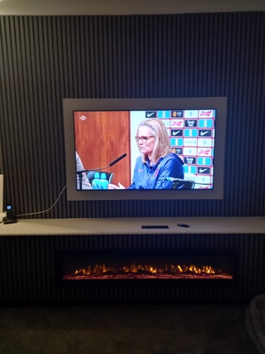 Customer photo review of Premium Acoustic Slatted Wall Panel (Multiple Colours)