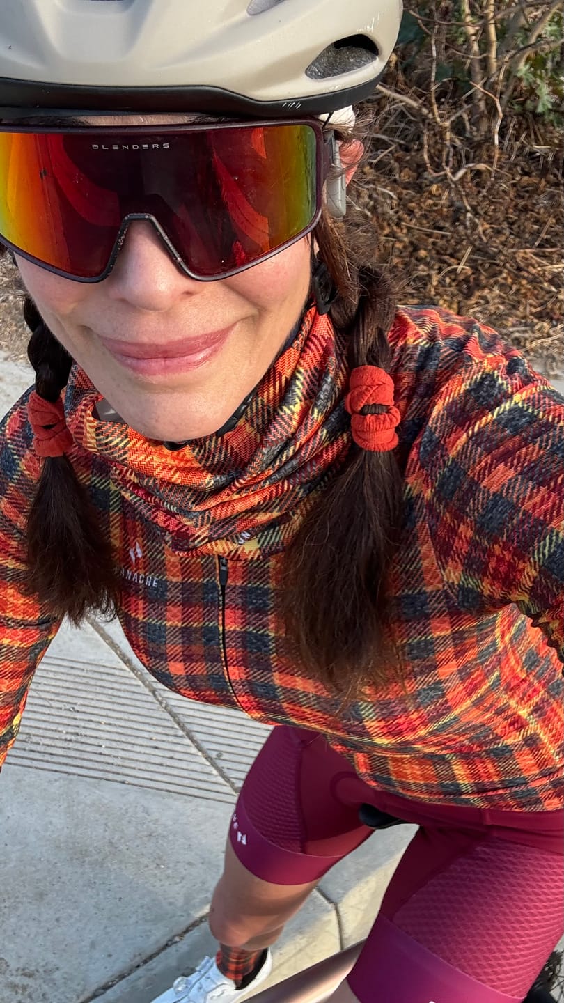 Customer photo review of M's & W's LS Speed Super Jersey - Leaf Plaid