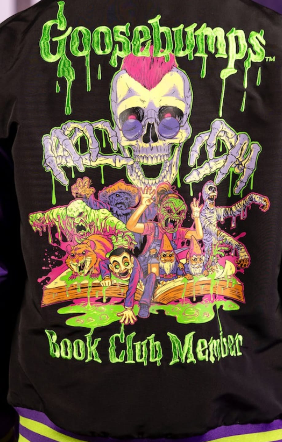 Customer photo review of Goosebumps "Reader Beware…" – Reversible Bomber Jacket