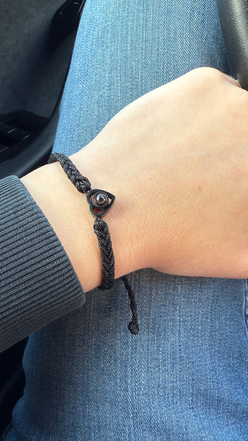 Customer photo review of Personalizovaný náramek se srdíčkem a fotografií