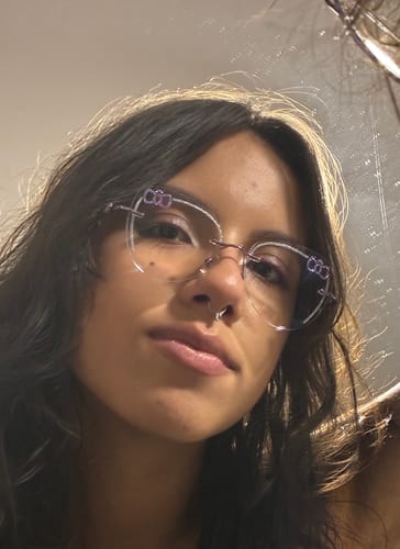 Customer photo review of Kitty Eyeglasses