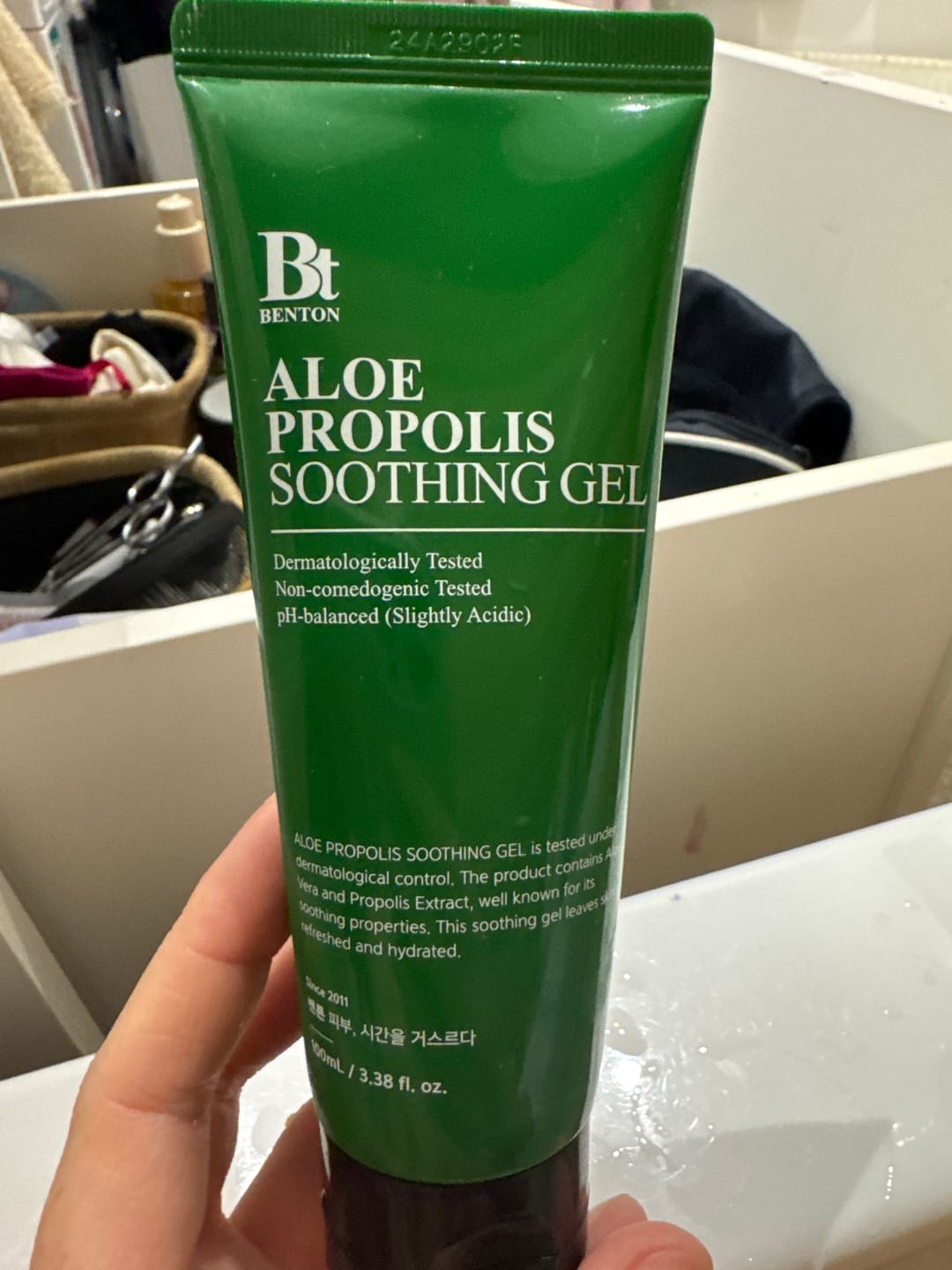 Customer photo review of Gels sejai ar alveju un propolisu Benton Aloe Propolis Soothing Gel