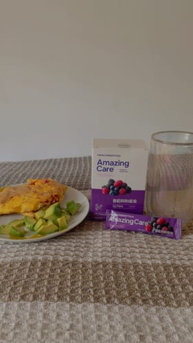 Customer photo review of Fibra Prebiótica Sabor Berries 20 Sticks