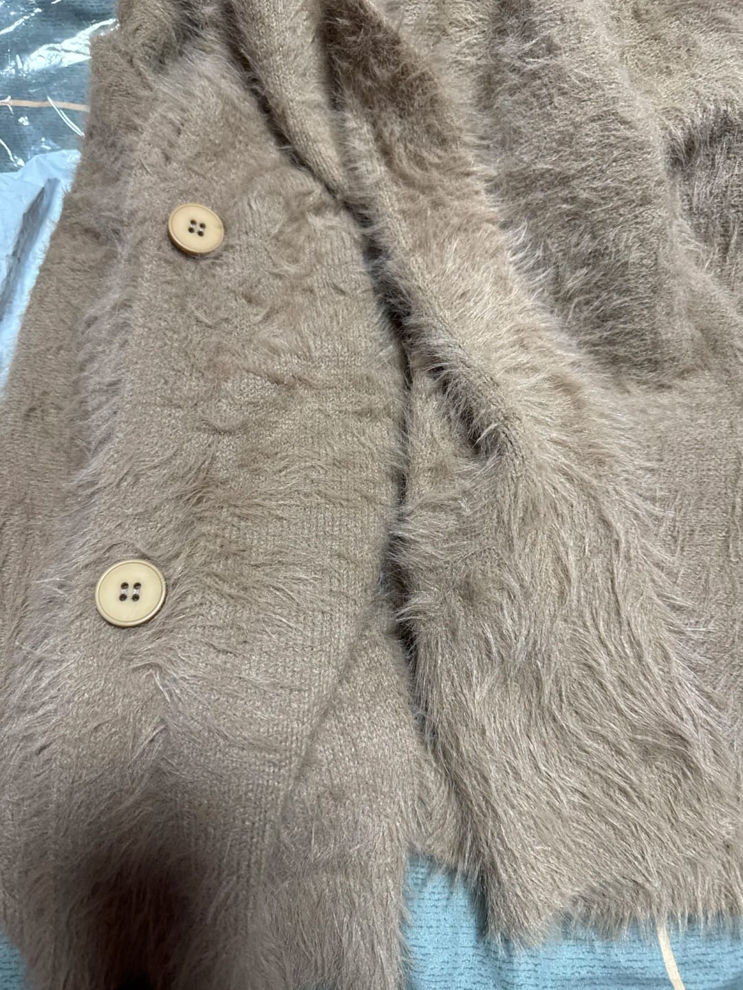 Customer photo review of Terry Cozy Knitted Cardigan