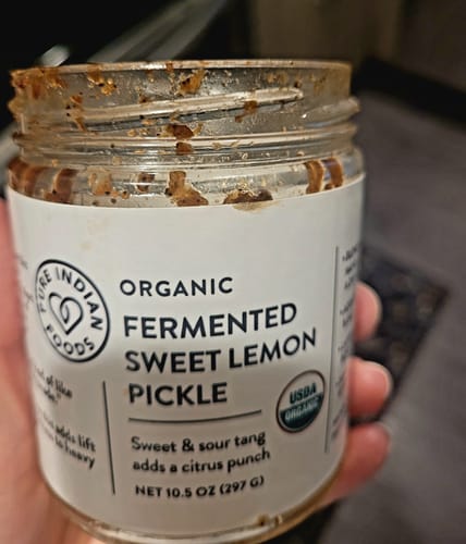 Customer photo review of Fermented Sweet Lemon Pickle, Certified Organic - 10.5 oz