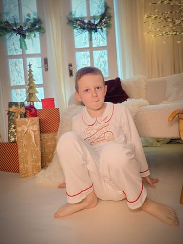 Sarah D. review of PRE ORDER Boys White & Red Polar Express Christmas Pjs image 1 out of 5