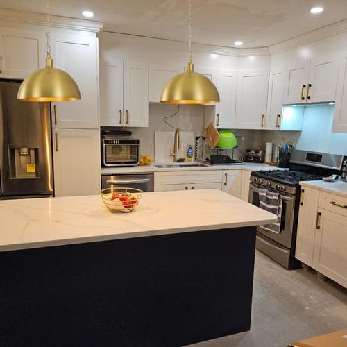 Customer photo review of 1-Light Oversized Dimmable Metal Dome Pendant