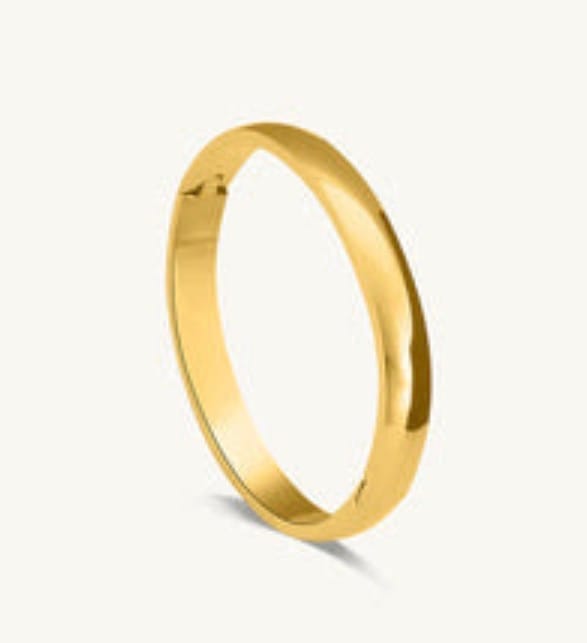Customer photo review of Plain Gold Bangle Bracelet - 7 mm
