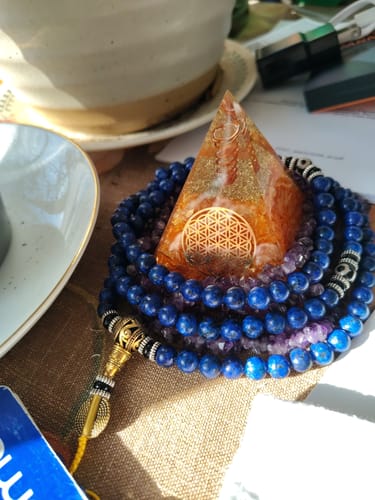 Customer photo review of 2 Lapis Lazuli Third Eye Malas
