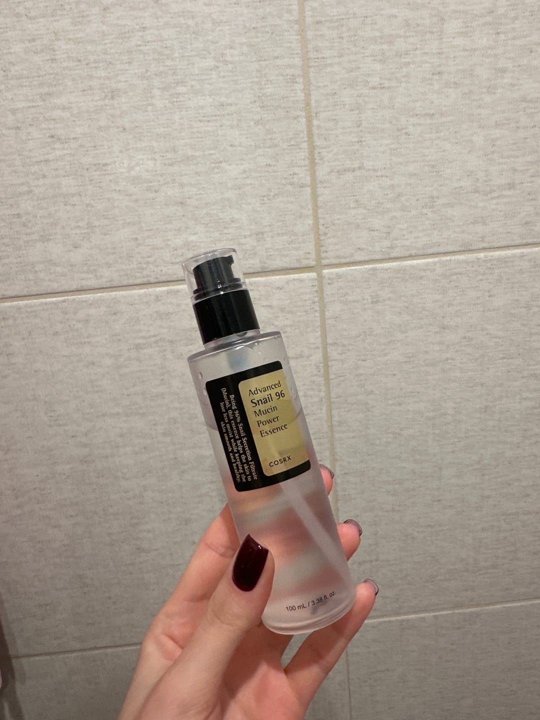 Customer photo review of Īpaši aktīva esence Cosrx Advanced Snail 96 Mucin Power Essence