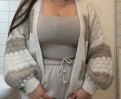 Customer photo review of Oversized Cardigan mit 3/4-Ärmeln