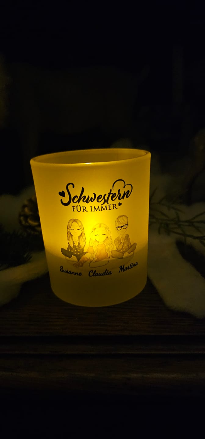 Customer photo review of Herzensmenschen - Personalisiertes Teelicht