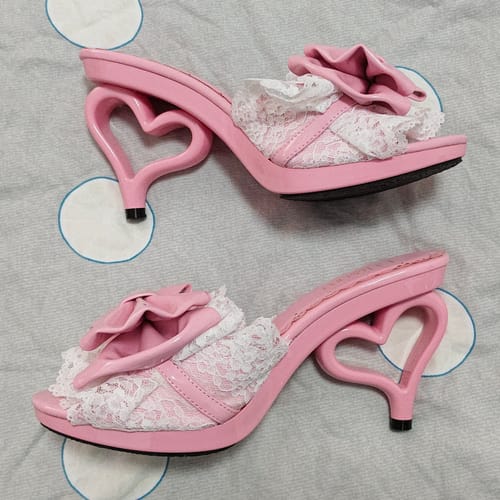 Customer photo review of gyaru princess heart heel high heels