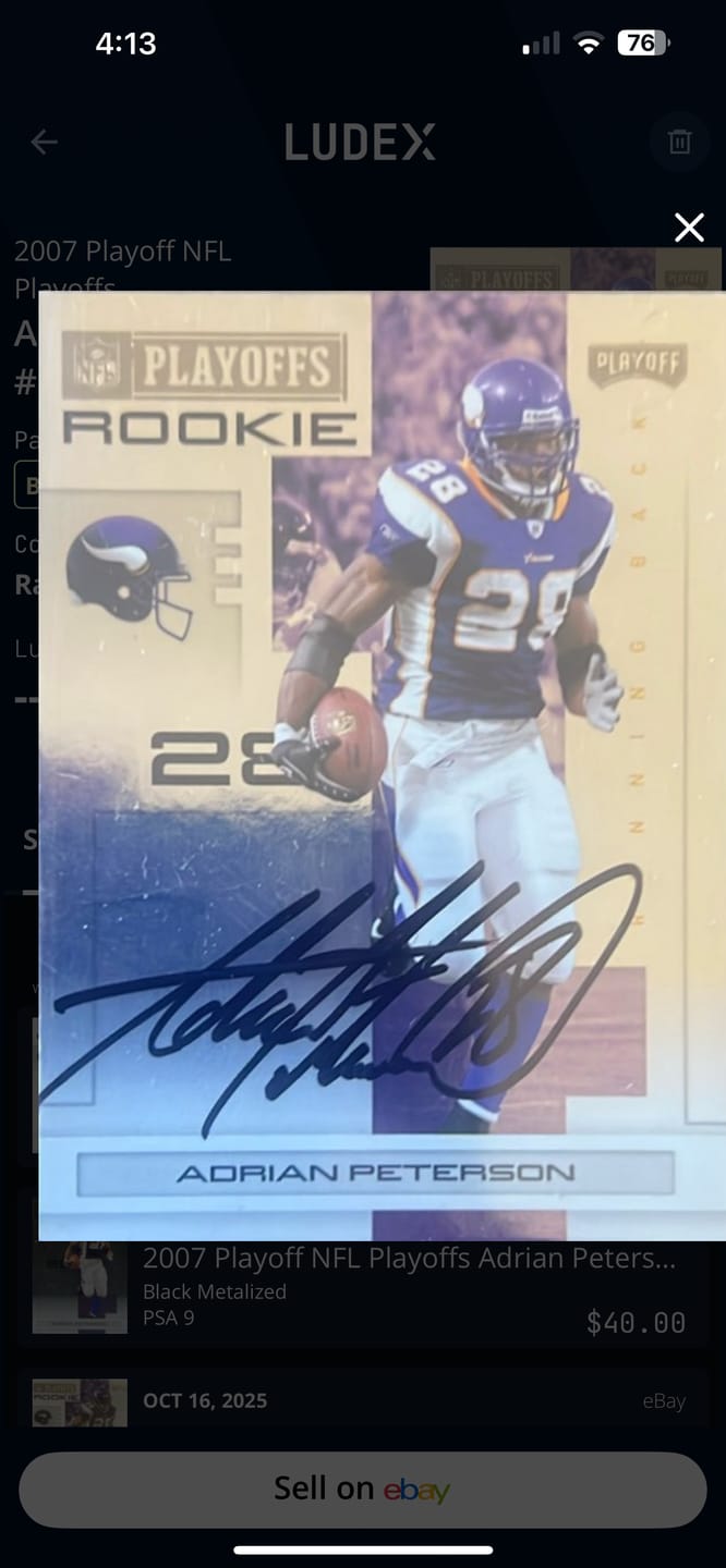 Customer photo review of Adrian Peterson Autograph Signing