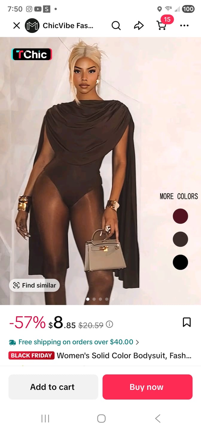 Customer photo review of Fly Girl Bodysuit (brn)
