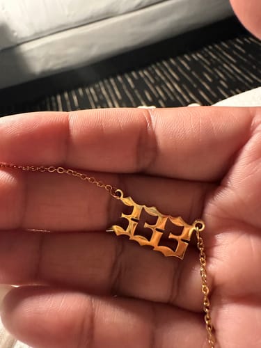 Customer photo review of Angel Number Necklace