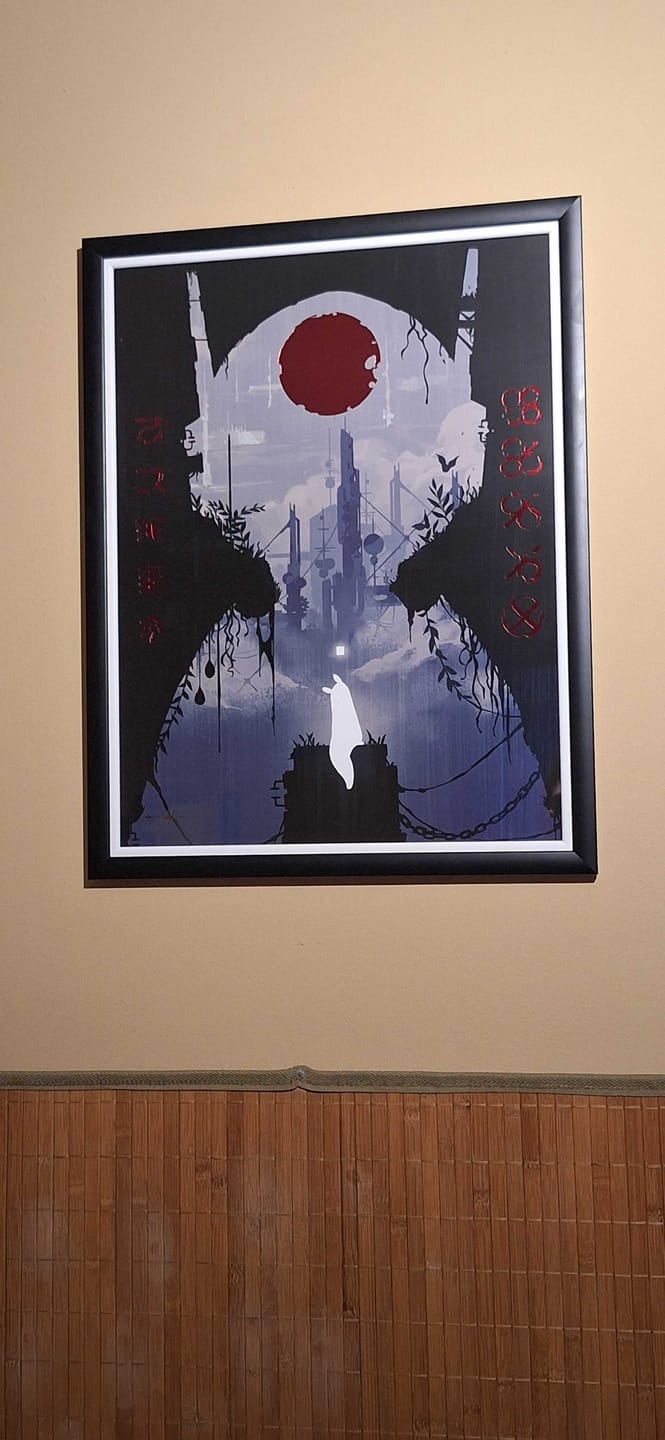 Customer photo review of Rain World - Survivor Looks to the Moon Foil Art Print