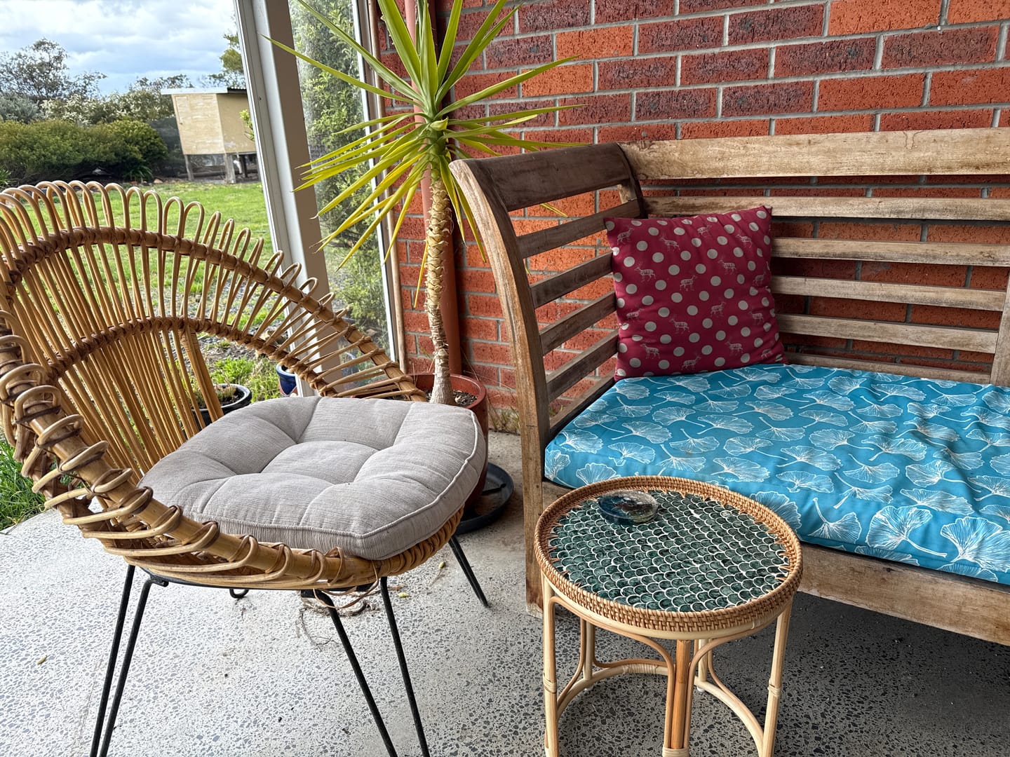 Customer photo review of Sirena Rattan Table
