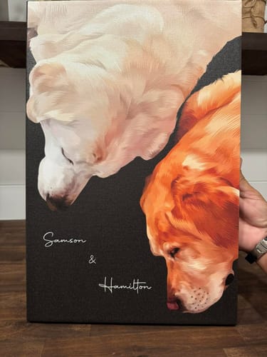 Customer photo review of Pet Art Canvas Wrap