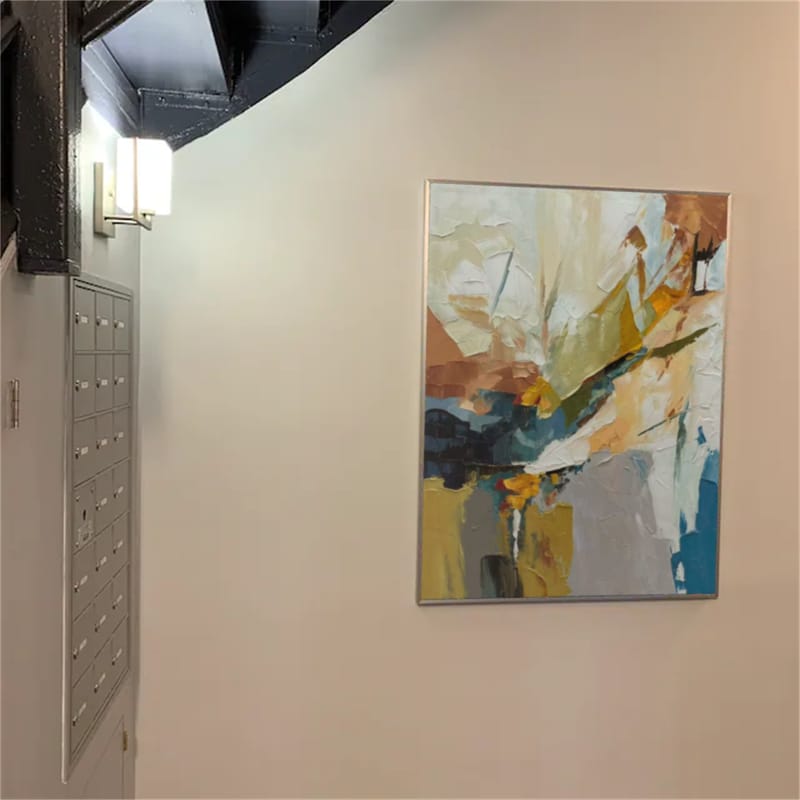 Customer photo review of Colorful Abstract Textured Painting Canvas #AT093