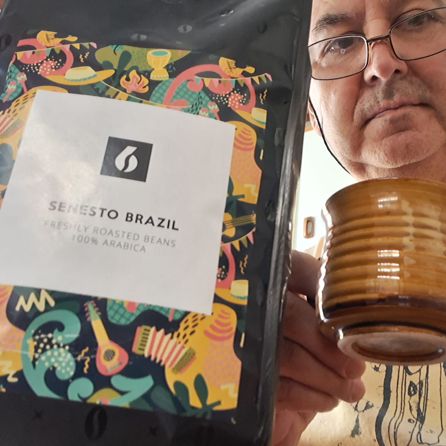 Customer photo review of Café en grano Brasil 1kg