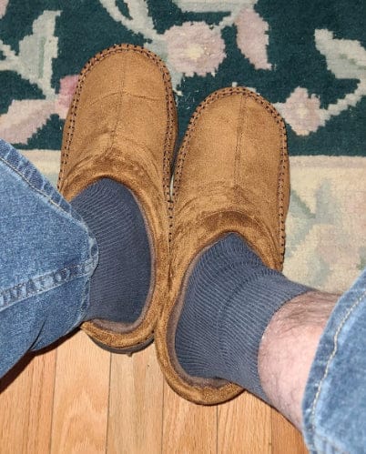 Customer photo review of Men’s Winter Soft Orthopedic Slippers – Easy Slip-On