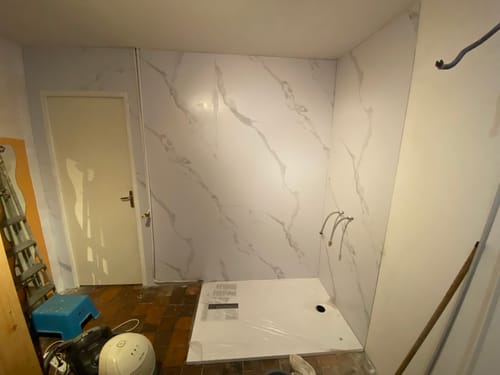 Customer photo review of Baguette 90 d'angle aluminium intérieur pvc/spc/feuille de pierre