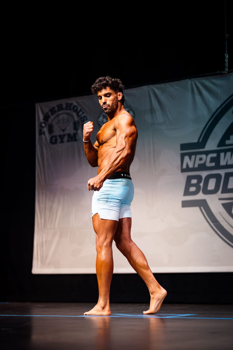 Customer photo review of 1067 - Men's physique Stage Shorts