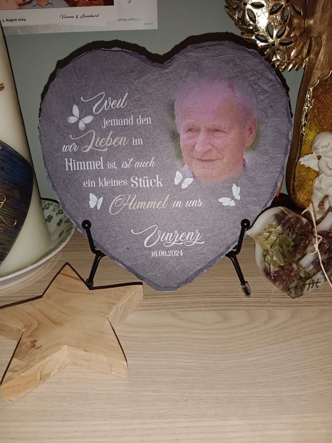 Customer photo review of Schutzengel - Individuelles Schieferherz