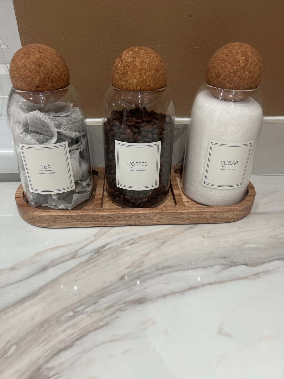 Customer photo review of Three Section Acacia Rectangle Tray