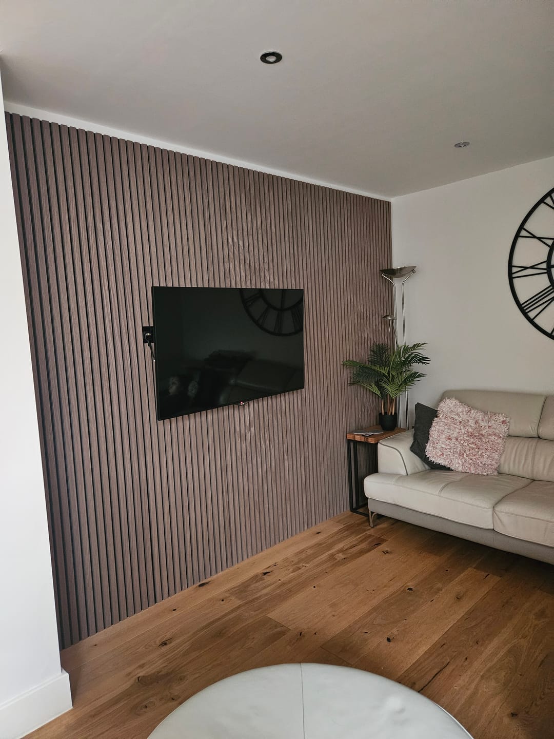 Customer photo review of Wooden Wall Panel | Walnut | Premium 3-sided Wood Veneer