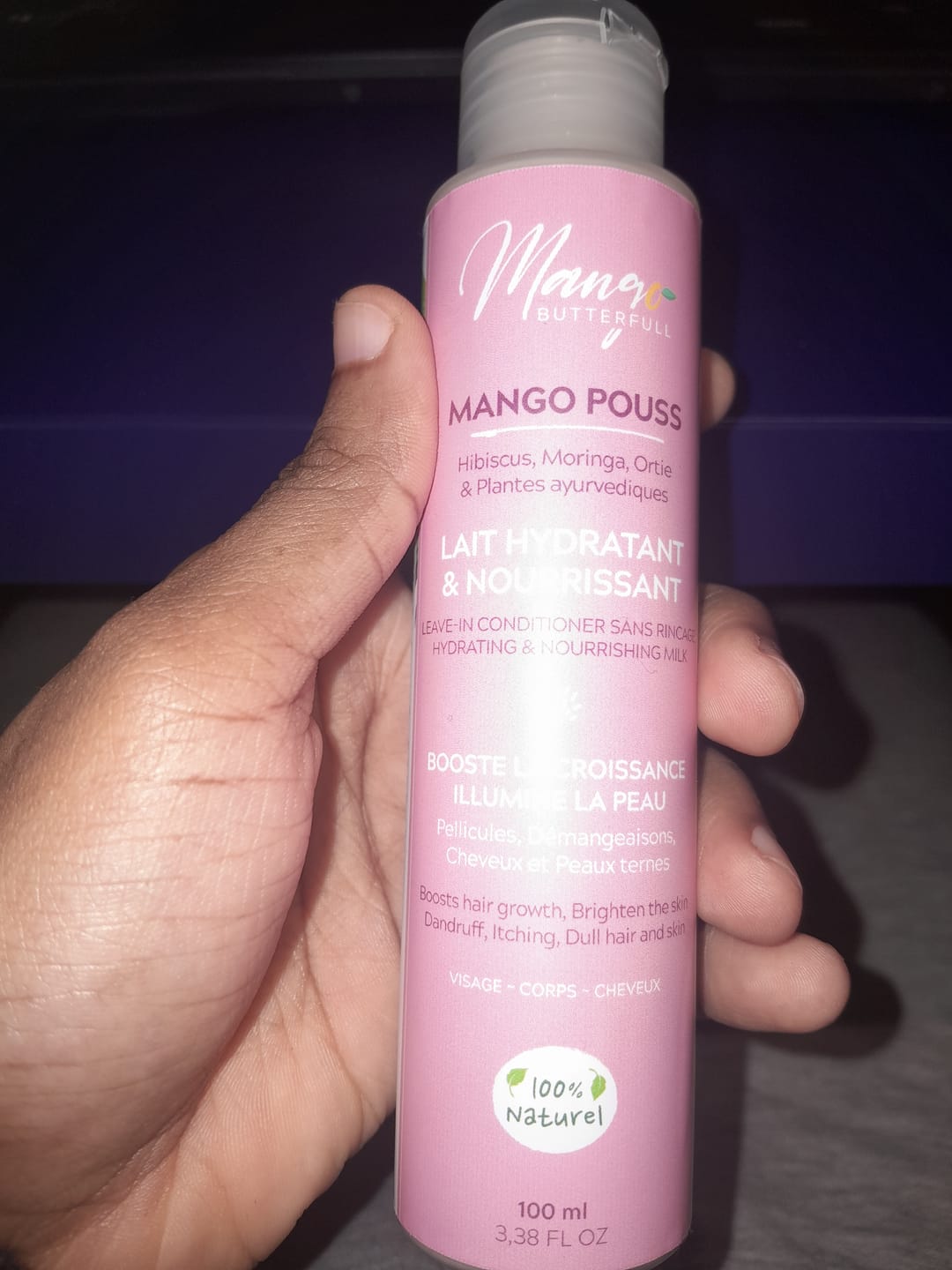 Customer photo review of Lait hydratant et nourrissant - POUSS