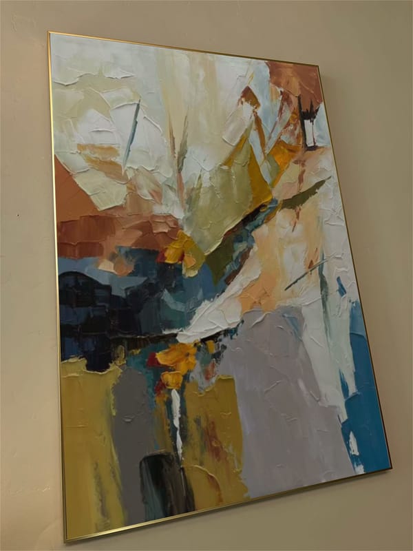Customer photo review of Colorful Abstract Textured Painting Canvas #AT093