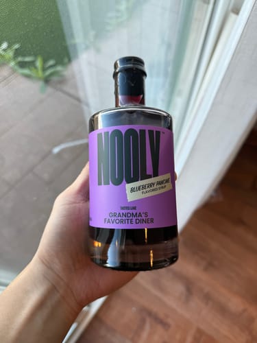 Customer photo review of Blueberry Coffee Syrup