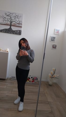 Customer photo review of Leggins felpato taglie dalla XS alla XXL