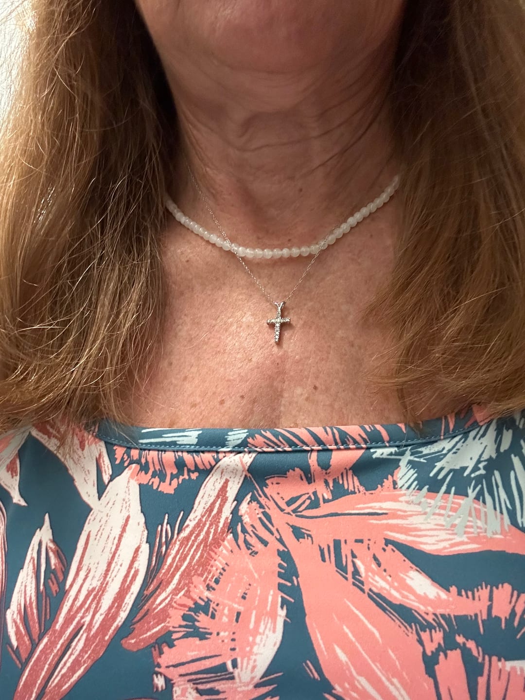 Customer photo review of Moonstone Beaded Necklace Mini