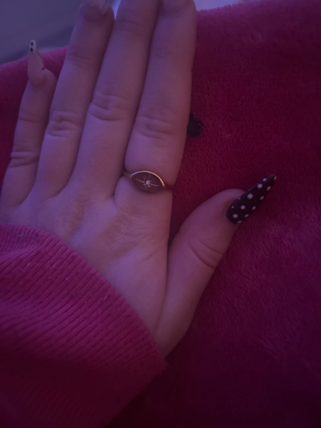 Customer photo review of Eternity North Star Ring in Gold