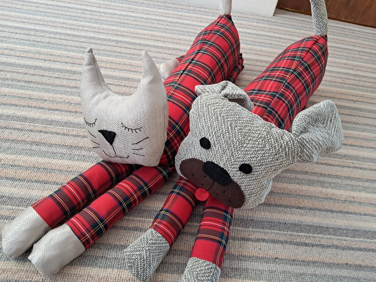 Customer photo review of Red and Black Tartan Cotton Fabric