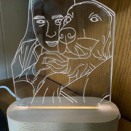 Customer photo review of Custom Photo 3D Lamp