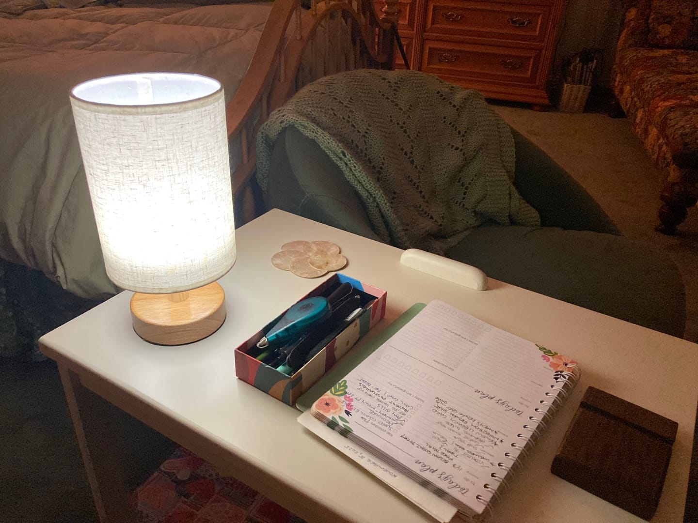 Customer photo review of Nordic Linen Table Lamp
