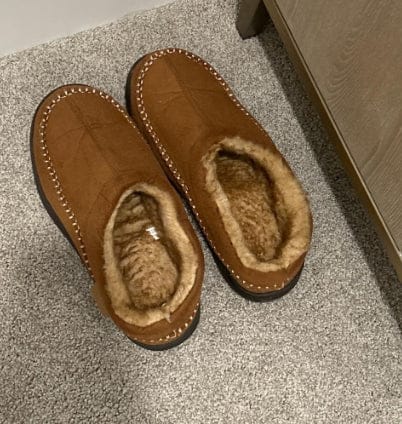 Customer photo review of Men’s Winter Soft Orthopedic Slippers – Easy Slip-On