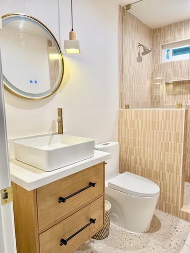 Customer photo review of Belgian Floating Vanity (Latest Model) - 2nd Generation (24"-84")